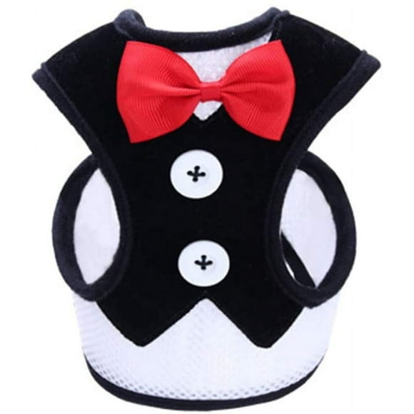 Puppy Vest Harness Soft Mesh Cat Pet Running Harness Dog Vest Harness Dog Harness Vest Adjustable Comfortable (Black,L)