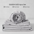 thumbnail image 5 of MR&HM Bedding Queen Sheet Set 4 Pcs, Super Soft Brushed Microfiber Queen Sheets, Cozy Bed Sheets for All Seasons (Queen Size, Light Grey), 5 of 9