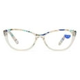 thumbnail image 2 of Fashion Reading Glasses Women HD Anti-Blue Light Presbyopia Glasses, Blue Cat Eye Presbyopic Glasses Spring Hinge Readers +1.50, 2 of 6