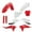 Red/White, variant on Acerbis 2726496811 Full Plastic Kit - White 20