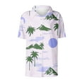 thumbnail image 4 of Hvot&aat Women's Hawaiian Short Sleeve Shirts Floral Tropical Print Button Down Tops Oversize Cool Blouses, 4 of 4