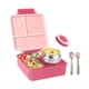 thumbnail image 1 of Lonchera Bento para Niños con Termo de 8 Oz, Recipiente Hermético para Comida, con 4 Compartimentos, Ideal para la Escuela y Viajes, Color Rosa., 1 of 5