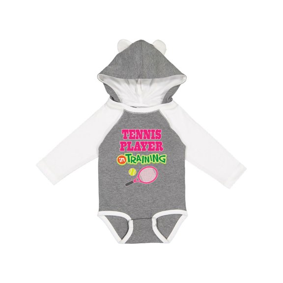 Inktastic Future Tennis Player in Training Girls Long Sleeve Baby Bodysuit