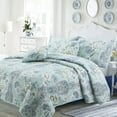 thumbnail image 4 of Cozy Line Jasmine Floral 3-piece Reversible Cotton Bedding Quilt Set, King, 4 of 7