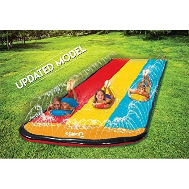 Triple Lane Slip, Splash and Slide (Updated 2020 Model) for Backyards