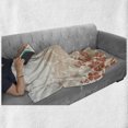 thumbnail image 6 of Hawaiian Soft Flannel Fleece Blanket, Hawaii Flowers Silhouette Tropical Plants Ornamental Floral Illustration, Cozy Plush for Indoor and Outdoor Use, 50" x 70", Fuchsia Salmon White, by Ambesonne, 6 of 6