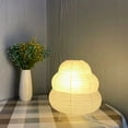 thumbnail image 2 of Lanterne en Papier Lampe en Papier de Riz Japonais Base E14 Veilleuse de Sol Prise US, 2 of 6