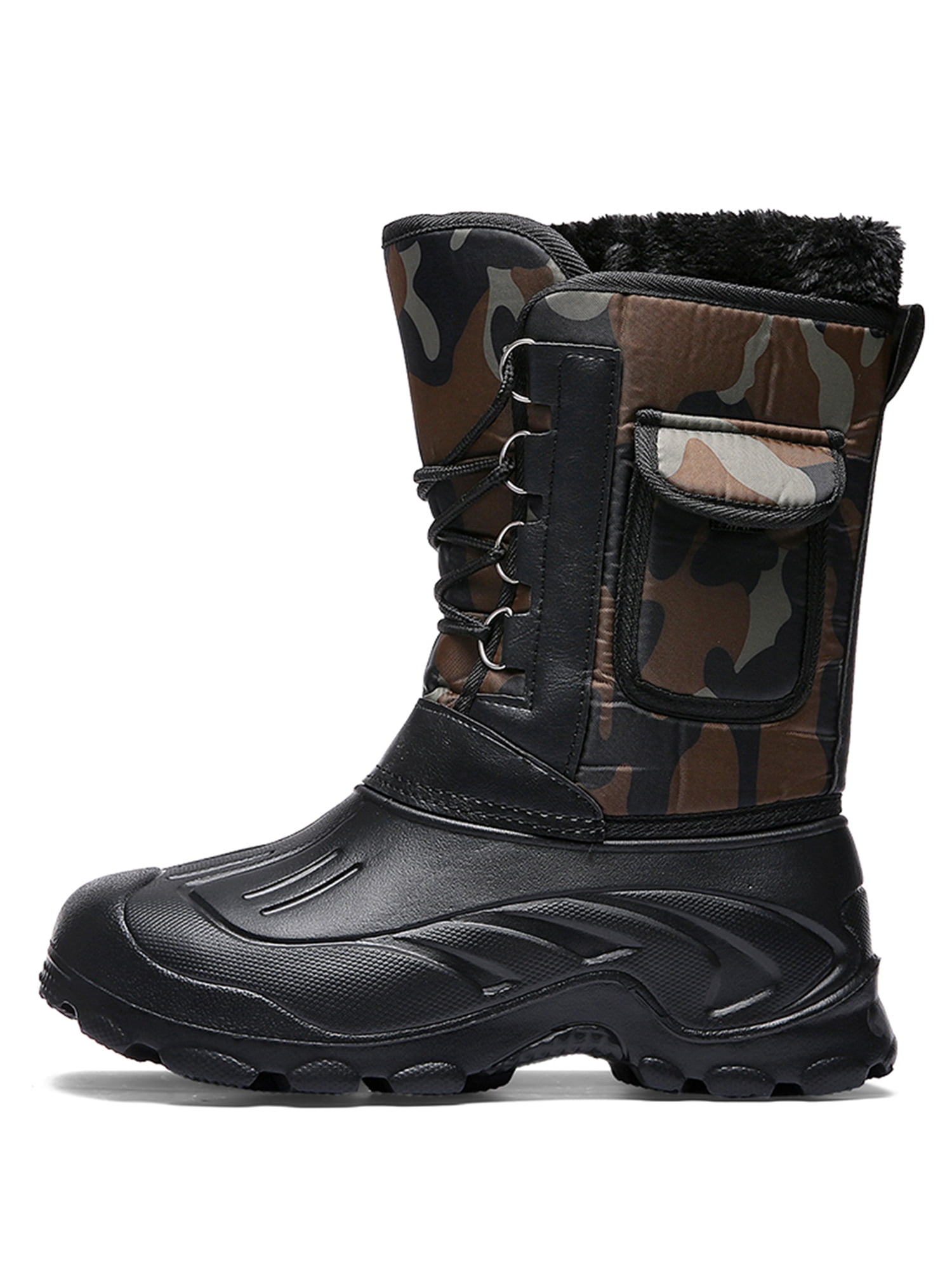 Mens Winter Snow Boots Warm Shoes Lightweight Outdoor Water Resistant Hiking Boots for Men