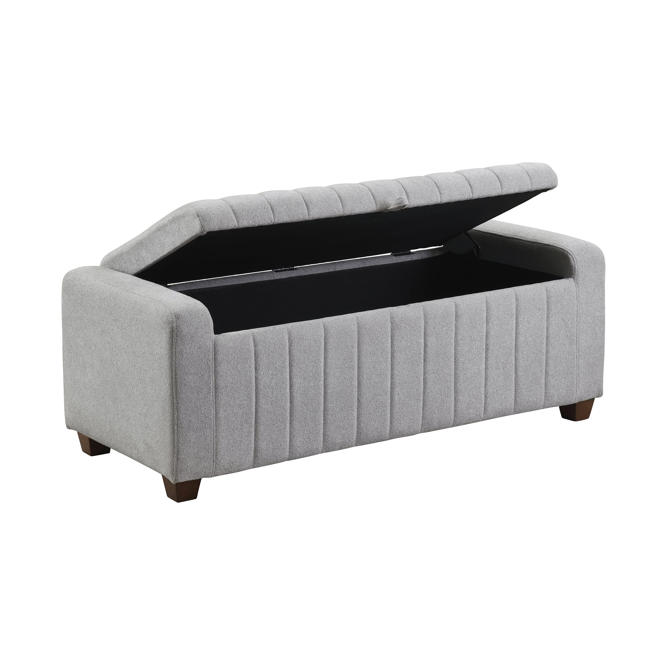 OakvillePark Millbranch Boucle Lift Top Storage Bench, Gray