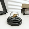 thumbnail image 2 of Plymor Miniature 1" x 1" Mini Glass Display Dome TINY Cloche (Black Wood Veneer Base), 2 of 2