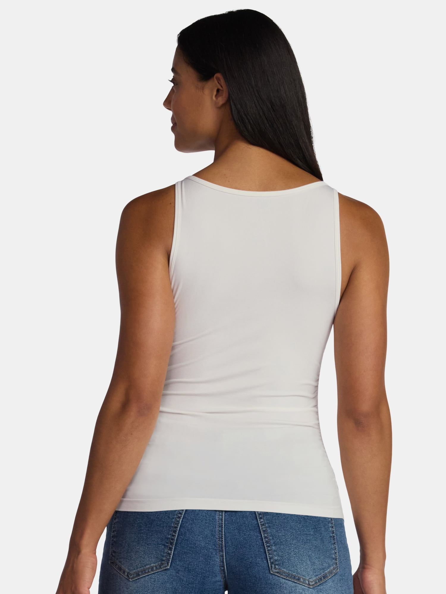 MNYC Seamless Ruched Boat Neck Tank, Women's