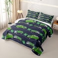 thumbnail image 3 of Erosebridal Garbage Truck Cartoon Quilt Full,Green Recycle Bin Full Bedspread Sets For Boys,3pcs, 3 of 7