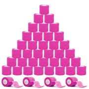 Tattoo Grip Cover Wrap,40PCS Disposable Cohesive Tattoo Grip Cover Elastic Bandage for Tattoo Machine Tattoo Grip Accessories(Phosphor Pink)