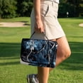 thumbnail image 4 of COEQINE Quilted Golf Cart Seat Blanket Cover, Includes Handle for Carrying When Folded, Universal Fit for EZGO Yamaha Club Car 2-Seaters, 4-Pocket Design, Deer Skull Camo Hunting Forest Blue, 4 of 8