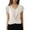 White, variant on Womens T Shirts Short Sleeve V-Neck Solid Elegant Summer T-Shirt Chic Casual Blouse Top Brick Red M