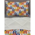 thumbnail image 3 of Scandinavian Comforter & Sham Bedding Set, Geometric Checkered Squares Background with Scandinavian Style Flower Bloom, 3 pcs Duvet Set Microfiber Filling Quilt, 5 Sizes, Multicolor, by Ambesonne, 3 of 4