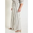 thumbnail image 3 of June + Vie Women's Plus Size Curvie Fit High-Waisted Wide-Leg Linen Pant, 3 of 3