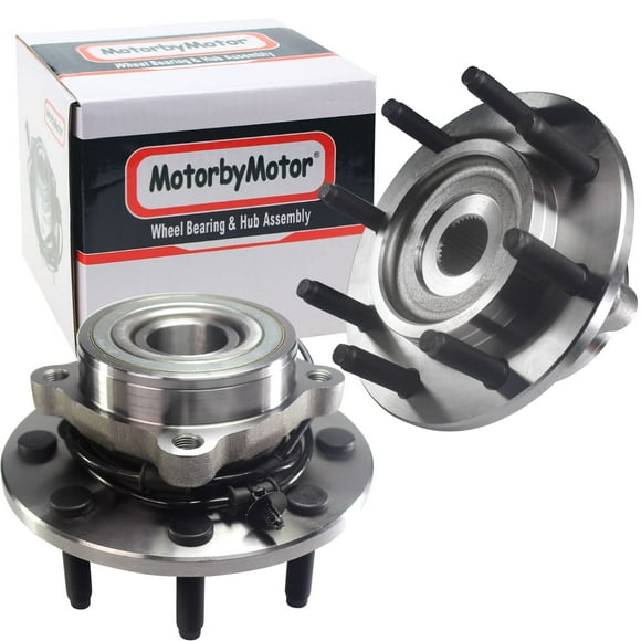 MotorbyMotor 515101 Roulement de Roue avant et Ensemble de Moyeu 4WD avec ABS 8 Crampons Compatible avec 2006-2008 Dodge Ram 1500 2500 3500 Ensemble de Moyeu de Roue 4x4-2 Pcs