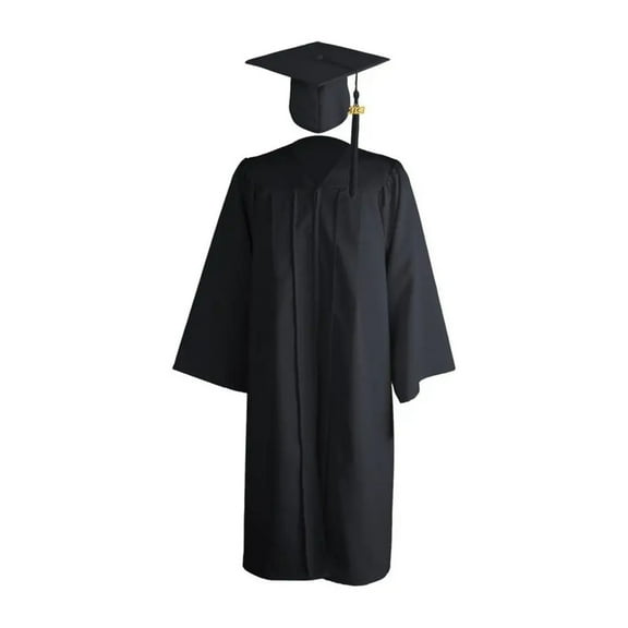 Graduation Gown College School Uniform Clothing Cap Set Unisex Matte Clothes For High School With Tassels Year Stamp