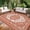 Terracotta Orange/White-8'x10', variant on Reversible Waterproof Outdoor Rug Large Plastic Straw Mat, Vintage Woven Area Carpet with Carry Bag for Patio RV Camping