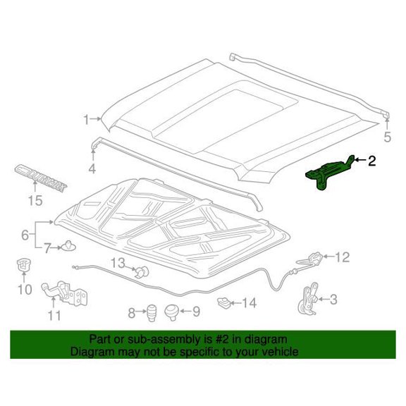 GM 22914274 Hinge Asm-Hood (Hood Si)(Lh)