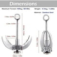 thumbnail image 4 of FASTBIRD Grappling Hook, Stainless Steel Folding Grappling Hook Rock Climbing Claw Survival Tool Equipment, 4 of 7