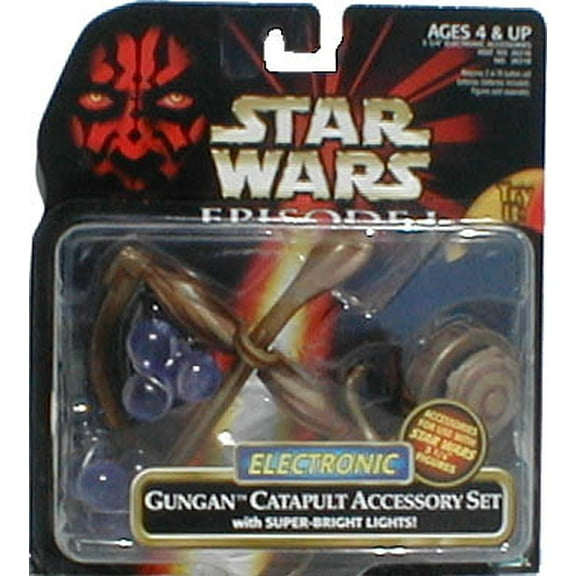 Gungan Catapult - 1999 Star Wars The Phantom Menace - Electronic Accessory Set (NON-MINT PACKAGE)