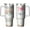 White 70th Birthday Gifts Tumbler, variant on 40th Birthday Stainless Steel Tumbler with Handle & Straw, Birthday Gifts Cup 40 Oz, 40 Year Old Birthday Gifts for Girls, 40th Birthday Decorations for Girls, Happy 40th Birthday Gifts for Men