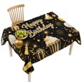 Rectangle Tablecloth-52x70in,Happy Birthday Words Waterproof Table ...