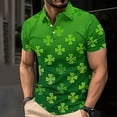 thumbnail image 2 of BiZtdJrK Todays Daily Sales, Men's Holiday Polo Shirt St Patricks Day Shamrock Printed T-Shirts 2025 Fashion Summer Short Sleeve Golf Shirts Big and Tall Blouse Tops Multicolor XXXXL, 2 of 6