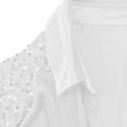 thumbnail image 6 of Laqbezok Women's Sequin Long Sleeve Button Down Velvet Shirt Sparkly Party Blouse Shiny Glitter Patchwork Luxury Fashion Outfit, 6 of 9
