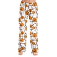 thumbnail image 2 of Satingcolo Halloween Pajama Pants Women Cute Funny Pumpkin Print Pajamas Casual Elastic Waist Palazzo Pants Fall Sleepwear, 2 of 5