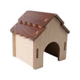thumbnail image 2 of Natural Wood Hamster House Maze Multi-Chamber Hideout and Removable Platform, Wooden Small Animal Habitat Hideaway for Hamsters and Gerbils(4.7Inch,C), 2 of 6