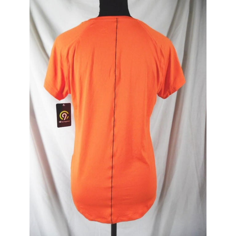 C9 Champion Womens Active Wear Athletic Duo Dry T-Shirt Top Poppy Orange S  Small