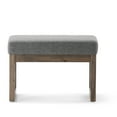 thumbnail image 5 of Simpli Home Milltown 27 inch Wide Solid Wood Contemporary Footstool Small Ottoman Bench in Grey, 5 of 8