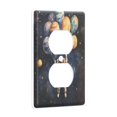 thumbnail image 2 of Yayeee Duplex Wall Plate 1-Gang 4.5"x2.7" Home Receptacle Light Switch Decorative Outlet Cover, Watercolor Astronaut, 2 of 7
