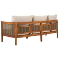 thumbnail image 6 of SAFAVIEH Theo Acacia Wood Outdoor Sofa, Natural/Taupe, 6 of 11
