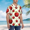 thumbnail image 5 of Bixox Men's Hawaiian Shirts Men's Fruit Apples Print Short-Sleeve Shirt-XX-Large, 5 of 8