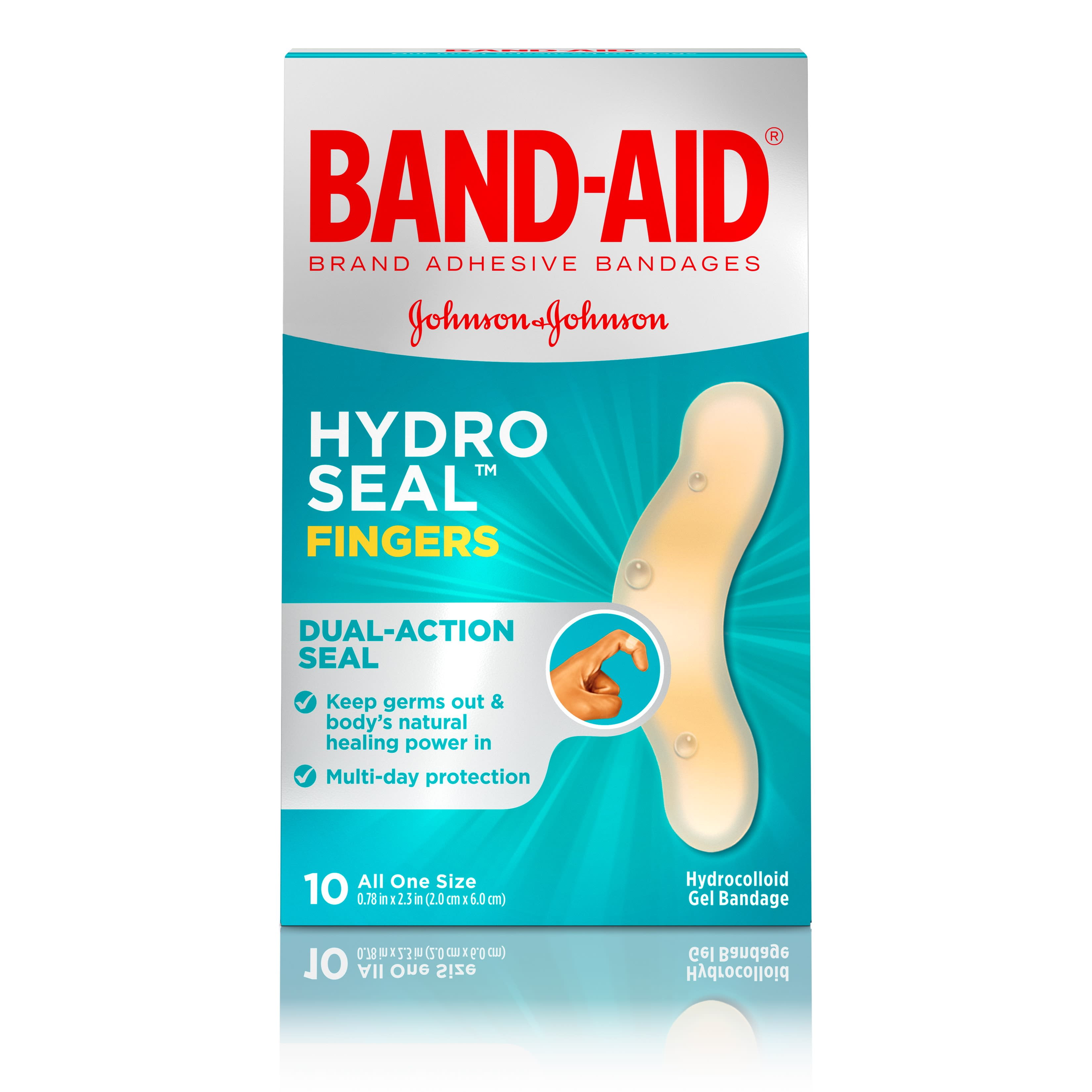 Band-Aid Brand Hydro Seal Adhesive Bandages for Fingers, 10 Count