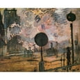 thumbnail image 2 of Monet, Claude 14x12 Black Modern Framed Museum Art Print Titled - La Gare St. Lazare-signal 1876, 2 of 4