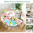thumbnail image 5 of 60 Inch Round Tablecloth,Vintage Floral Birds Table Cloth Waterproof Stain and Wrinkle Resistant Circle Table Cover for Kitchen Dining Picnic Camping Indoor Outdoor Decor, 5 of 6