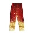 thumbnail image 5 of Daiia Men'S Red Gold Glitter Pants,Bottoms Sleep Lounge,Pajama Pants,Pj Bottoms Drawstring And Pockets-X-Large, 5 of 9