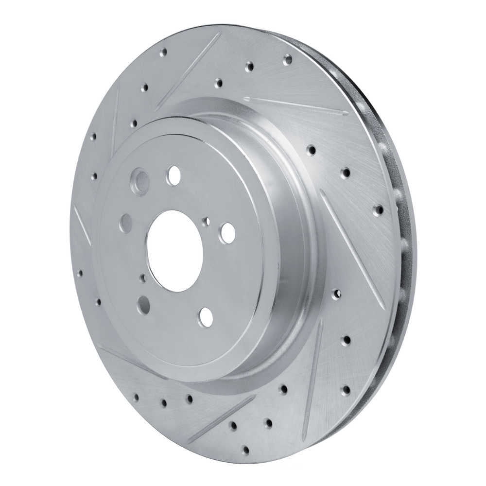 Dynamic Friction Company 631-75025L DFC Brake Rotor - Drilled And Slotted - Silver