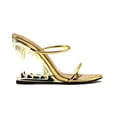 thumbnail image 3 of Sandalias novedosas de color sólido para mujer, zapatos deslizantes estilo pasarela con correas metálicas, zapatos góticos de tacón alto de verano, 3 of 4