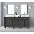 thumbnail image 2 of Design Element Winston 72" Solid Birch Hardwood Double Vanity in Gray, 2 of 17