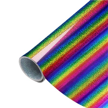 Holographic Heat Transfer Vinyl Rainbow Stripe Multi Heat Press Patterned Vinyl 12