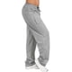 thumbnail image 5 of Pantalones Pantalones deportivos sueltos Pierna recta Casual Mujer Pantalones deportivos, Gris claro, L seitruly AP002164-03, 5 of 7