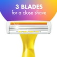 thumbnail image 6 of BIC Soleil 3 Colors Women's Razors, Colorful Handles,  3 Blades, 8 Count, 6 of 12