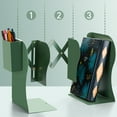 thumbnail image 3 of Mdesiwst Metal Bookend Retractable Desktop Book Stand Space-saving Book Organizer Holder for Home School Office, 3 of 6