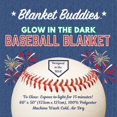 thumbnail image 3 of Manta Buddies Baseball que brilla en la oscuridad, 50 x 60 cm, 3 of 3